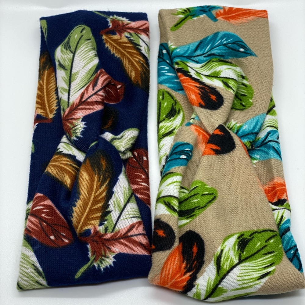 Feather Women’s headbands set of 2